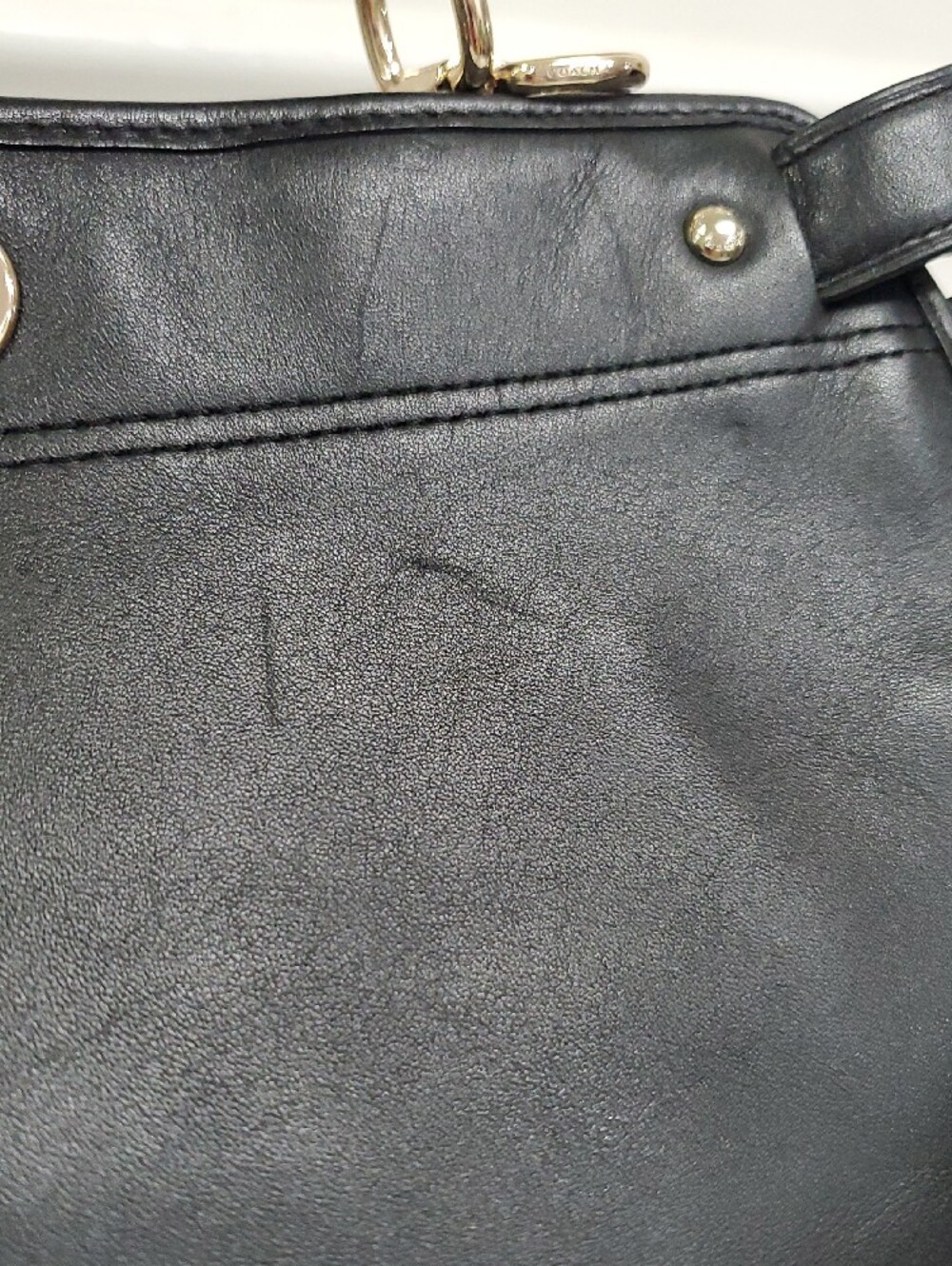 COACH Gramercy Black Leather Satchel Bag - Picture 17 of 17